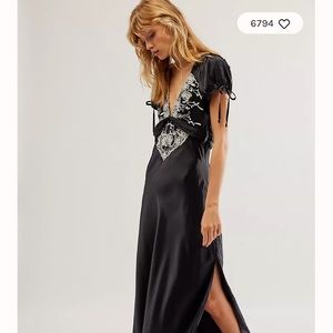 Free People Cooper Maxi Dress black sz 4